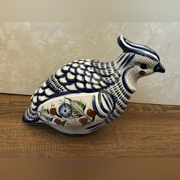 Vintage Tonala Santana Mexican Pottery Bird Figurine Dove Folk Art 13” long - Picture 11 of 16